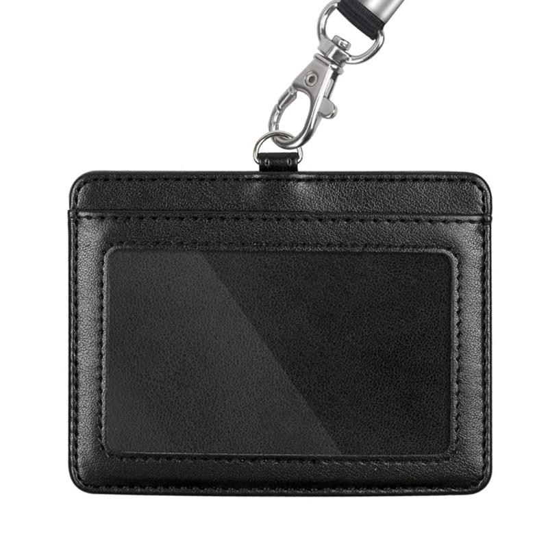 Premium PU Leather ID Card Holder - Horizontal